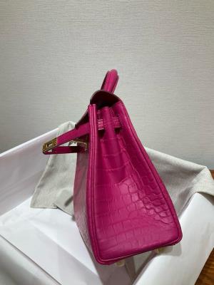 wholesale quality hermes kelly 25 matte niloticus crocodile j5 rose scheherazade ghw